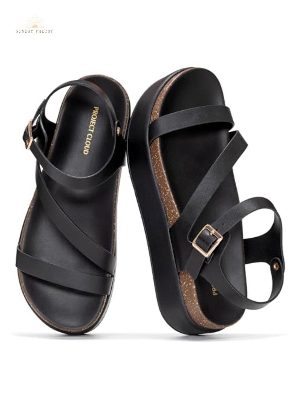 Women's Platform Sandals - Adjustable Ankle Strap, Lightweight & Flexible Upper